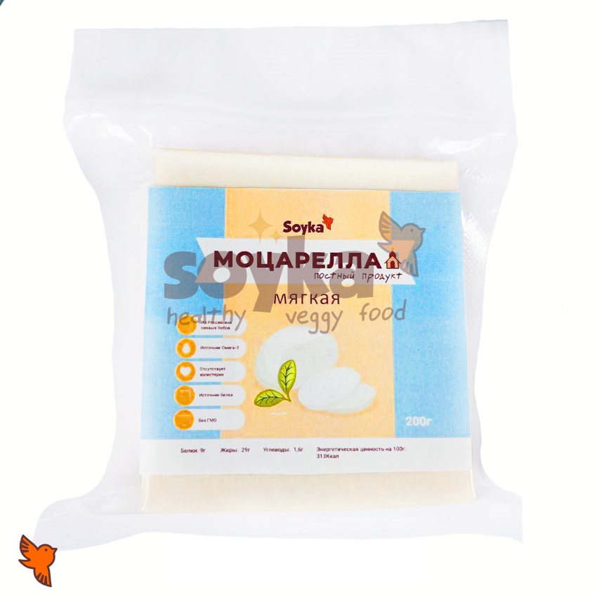 Продукт растительный со вкусом Моцарелла мягкая «Сойка», 200г